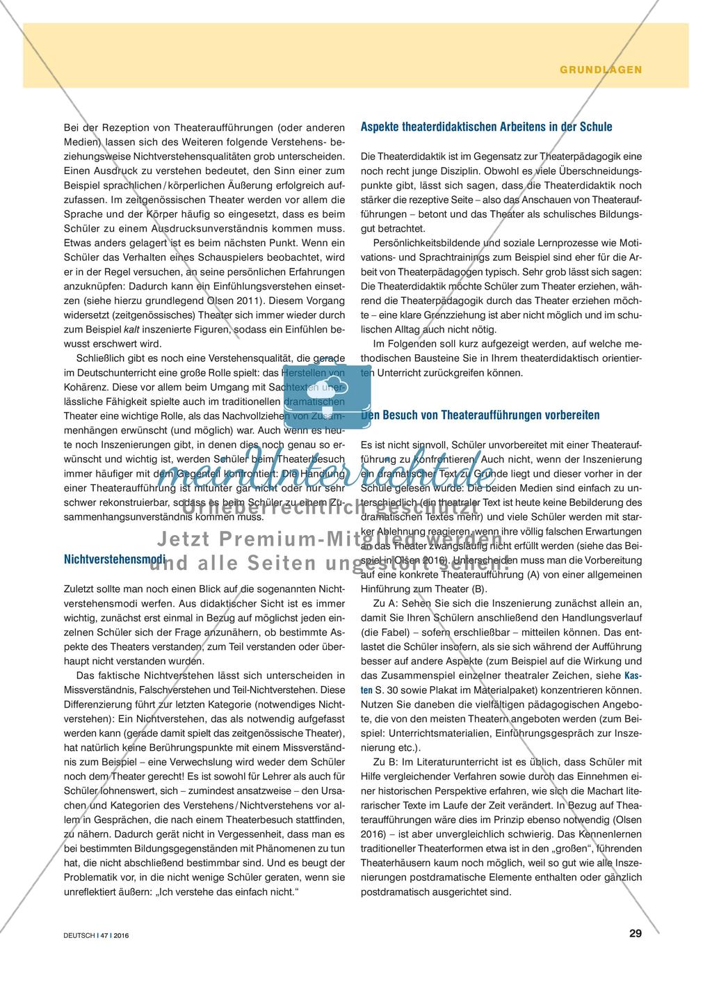 Das Theater ist eine Rätselkammer - Ein neuer Blick auf das Nichtverstehen von Schülern Preview 4