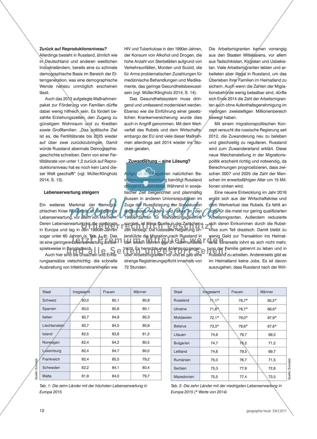 Eine Krise mit Langzeitwirkungen? - Die demographische Entwicklung in Russland Preview 3