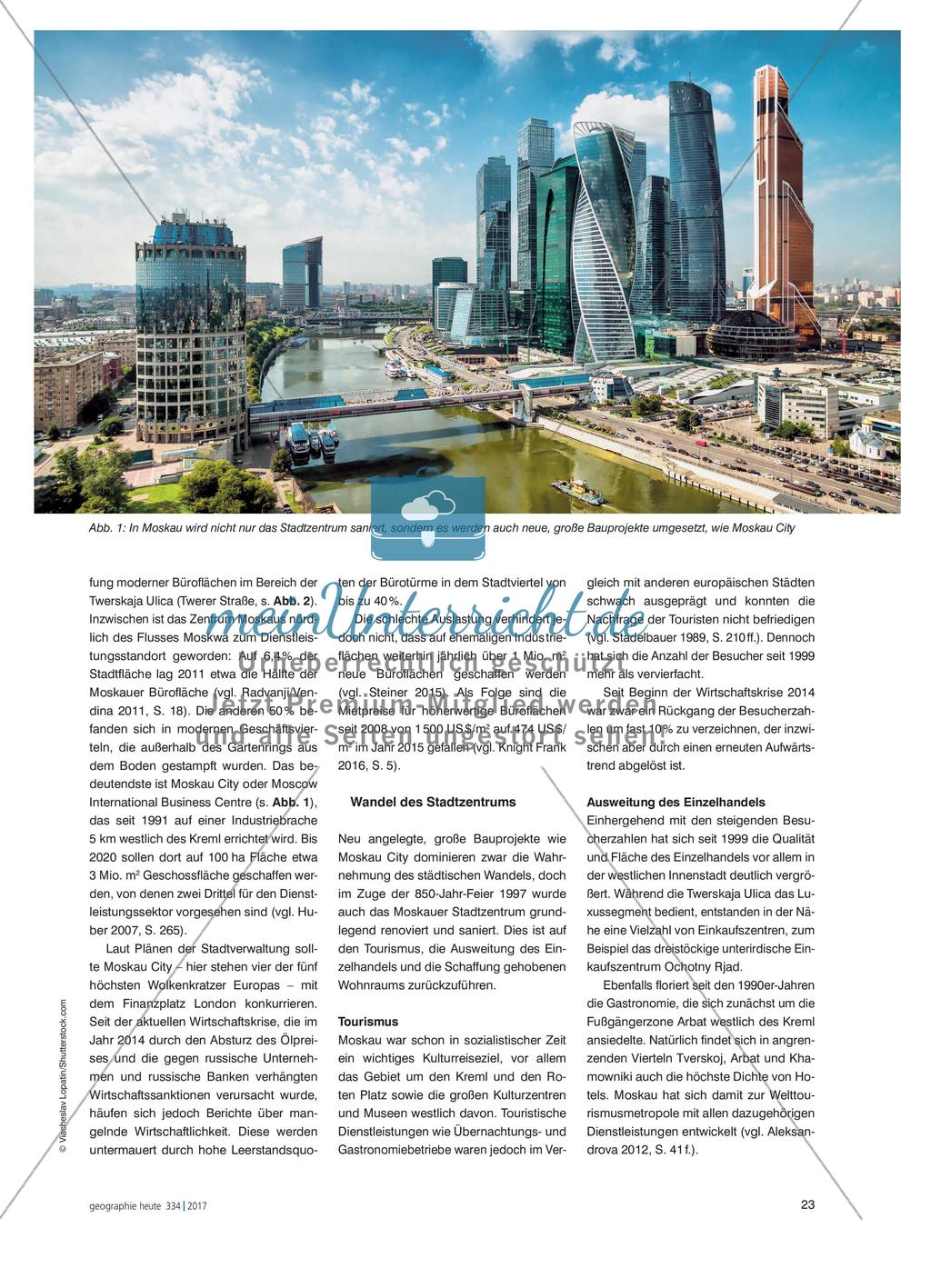Weltstadt Moskau - Gruppenarbeit zur aktuellen Stadtentwicklung Moskaus Preview 2