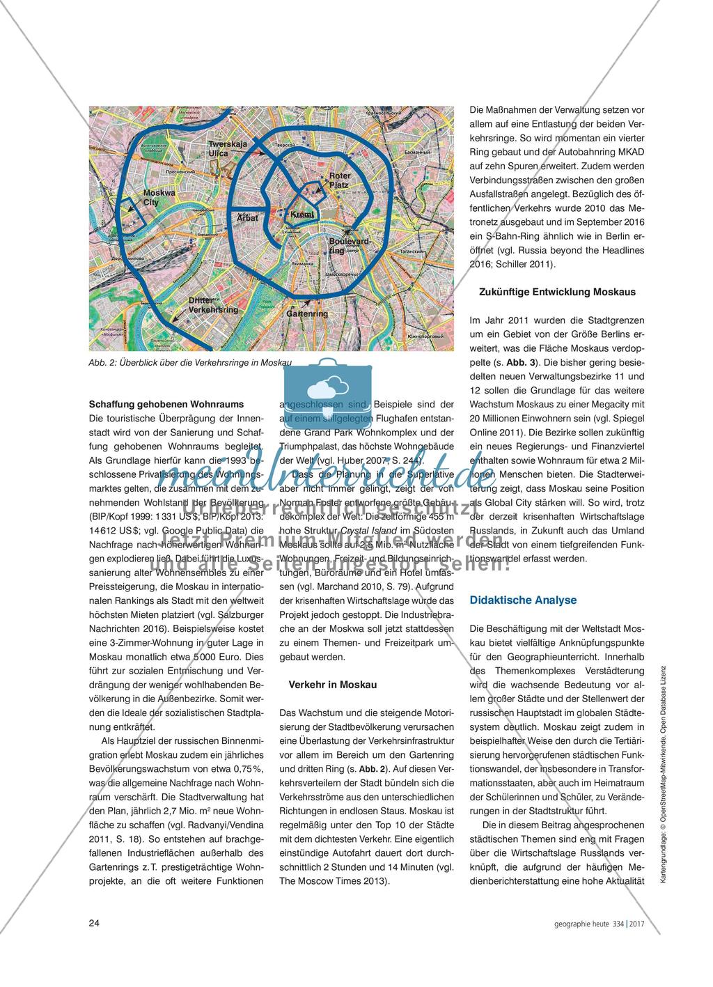 Weltstadt Moskau - Gruppenarbeit zur aktuellen Stadtentwicklung Moskaus Preview 3