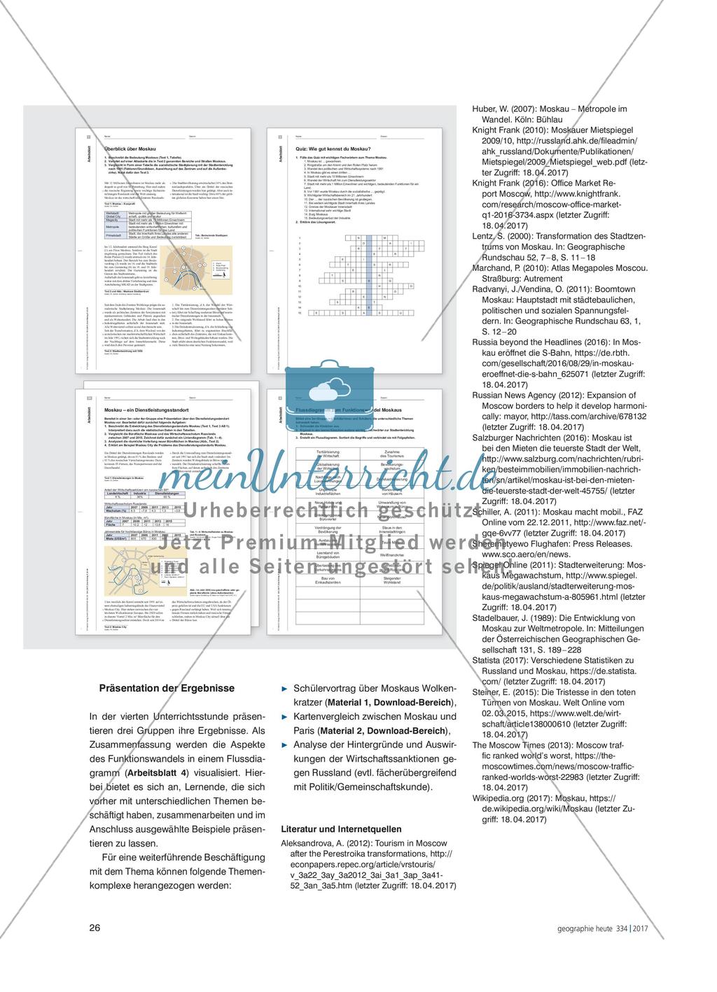 Weltstadt Moskau - Gruppenarbeit zur aktuellen Stadtentwicklung Moskaus Preview 5