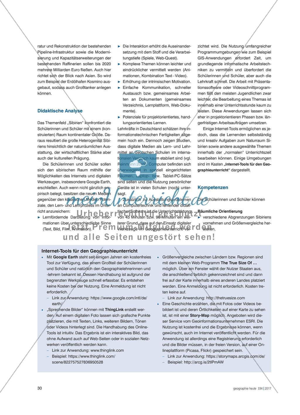 Sibirien im Netz erkunden - Digitale Medien im Geographieunterricht nutzen Preview 4