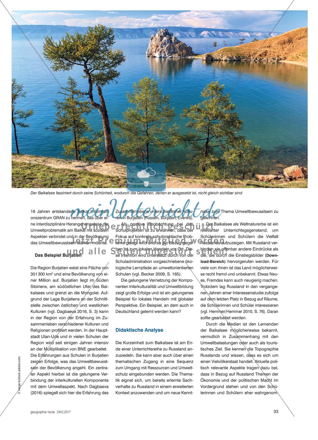 Umwelt(un)bewusstsein in der Baikalregion - Welterbe zwischen Faszination, Belastung und Schutz Preview 2