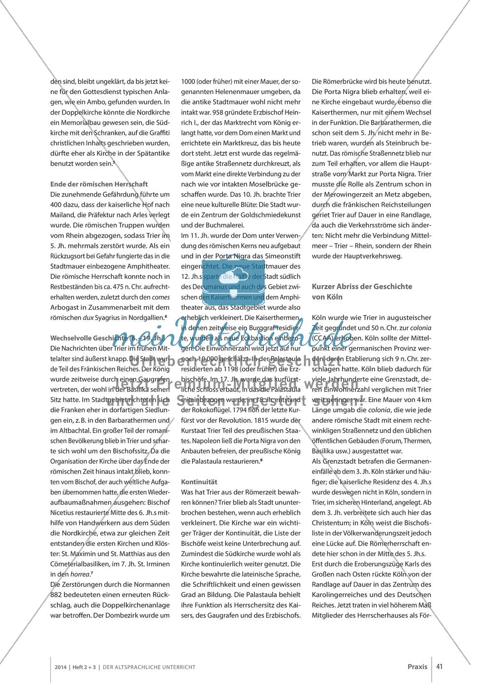 Exkursion nach Trier: Sehenswürdigkeiten der Augusta Treverorum Preview 4