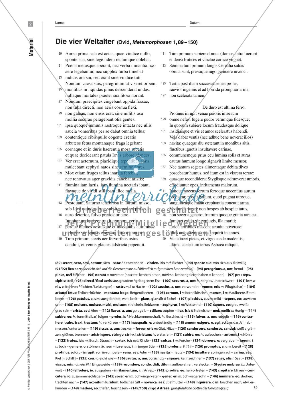 Hausaufgaben in der Lektürephase: Ovids Metamorphosen Preview 6