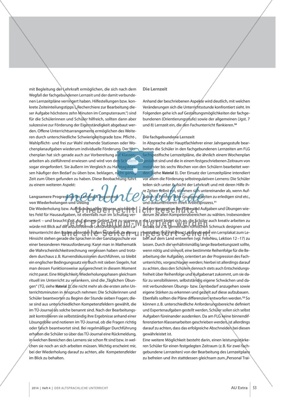 Latein ohne Hausaufgaben: Der Alltag des Spracherwerbs an einer Ganztagsschule Preview 3