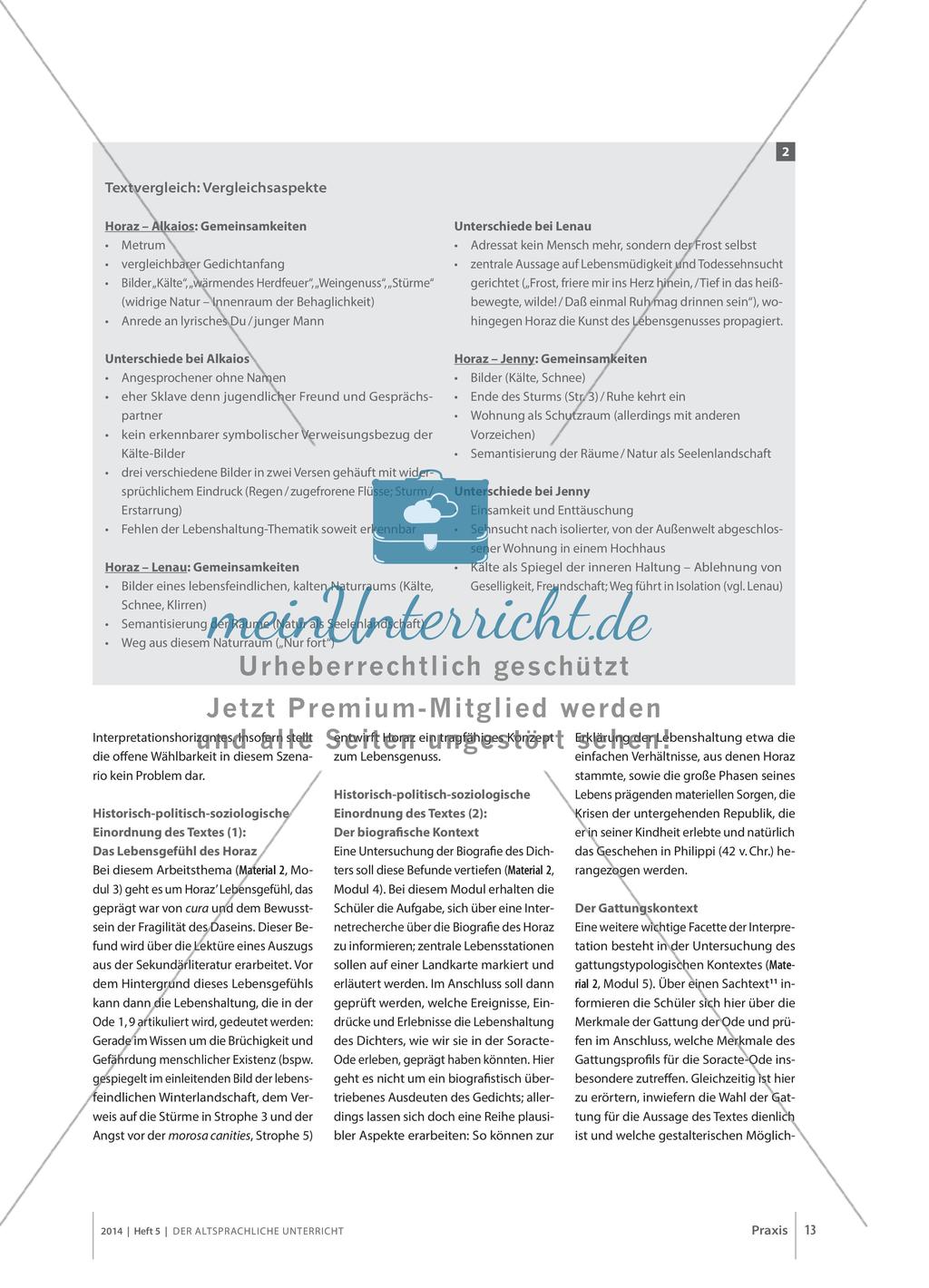 Die Gestaltung einer Interpretationsstunde am Beispiel von Horaz, Carmen 1, 9 Preview 6