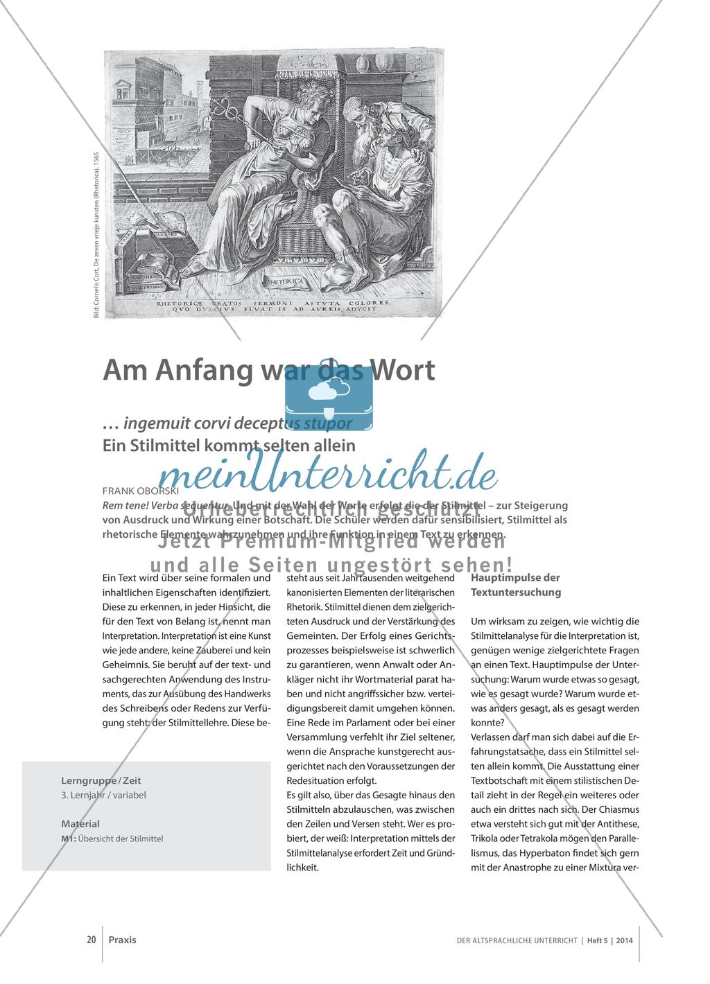 Textinterpretation: Stilmittel Preview 1