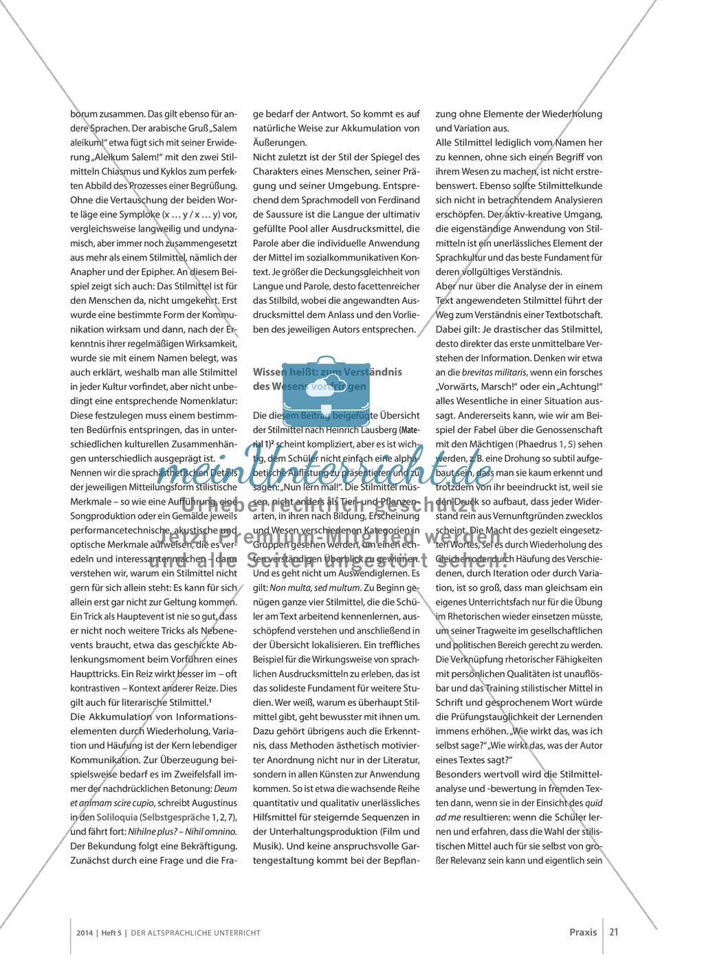 Textinterpretation: Stilmittel Preview 2