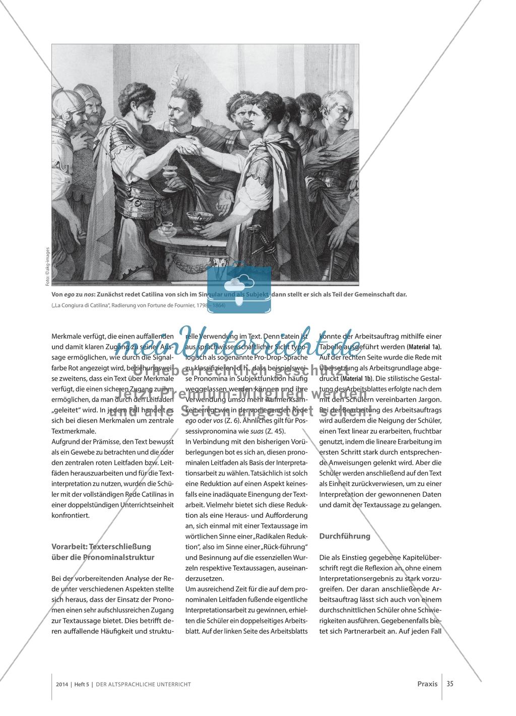 Textinterpretation: Rede Catilinas in Sallusts Catilinae Coniuratio Preview 2
