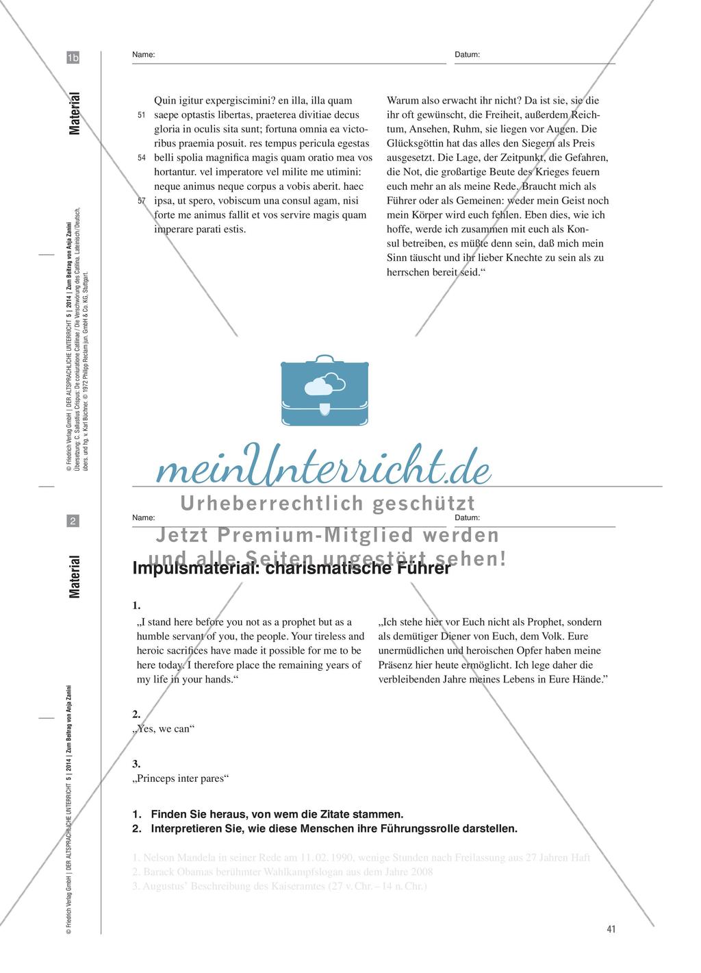 Textinterpretation: Rede Catilinas in Sallusts Catilinae Coniuratio Preview 8