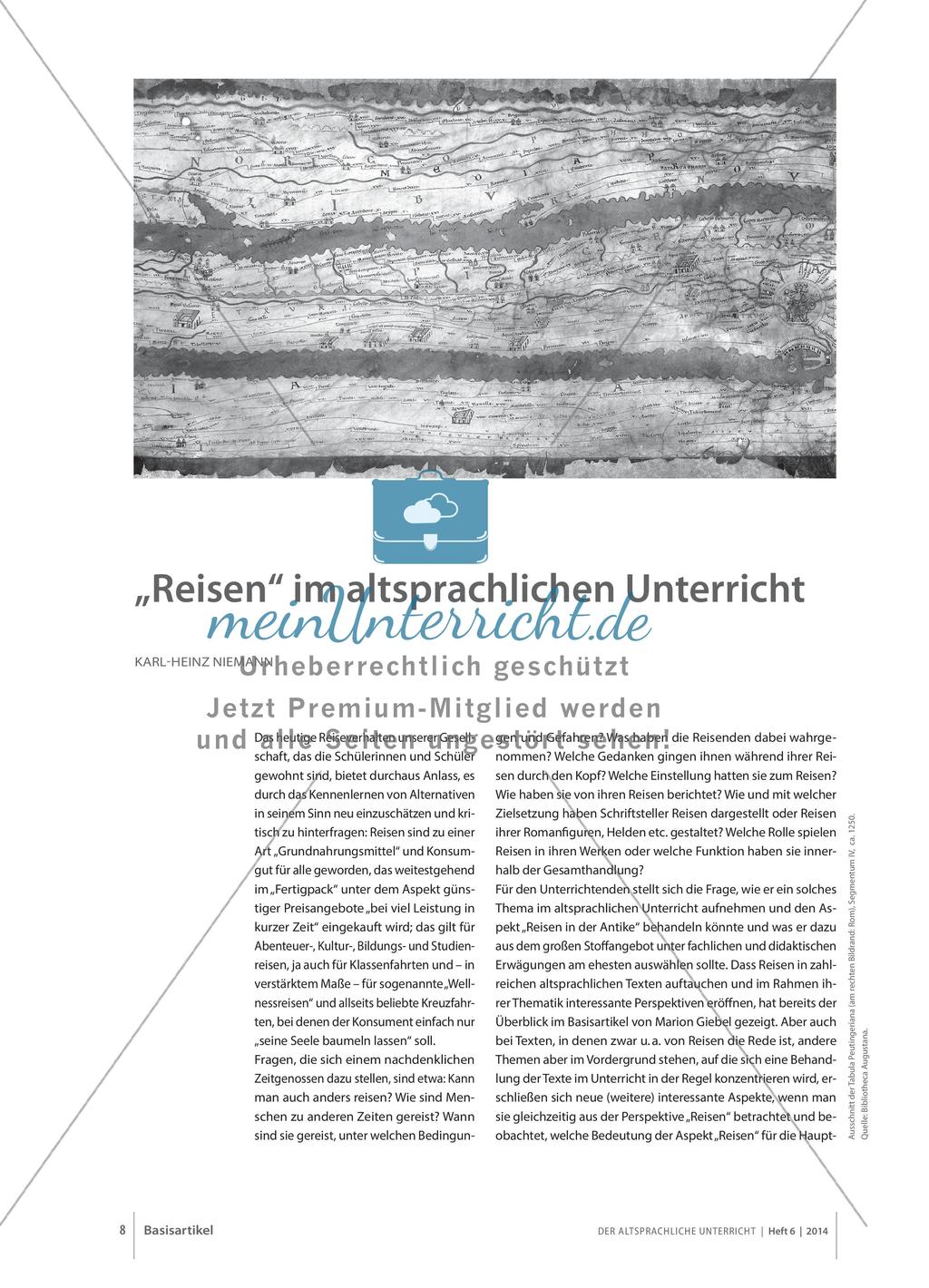 „Reisen“ im altsprachlichen Unterricht Preview 1