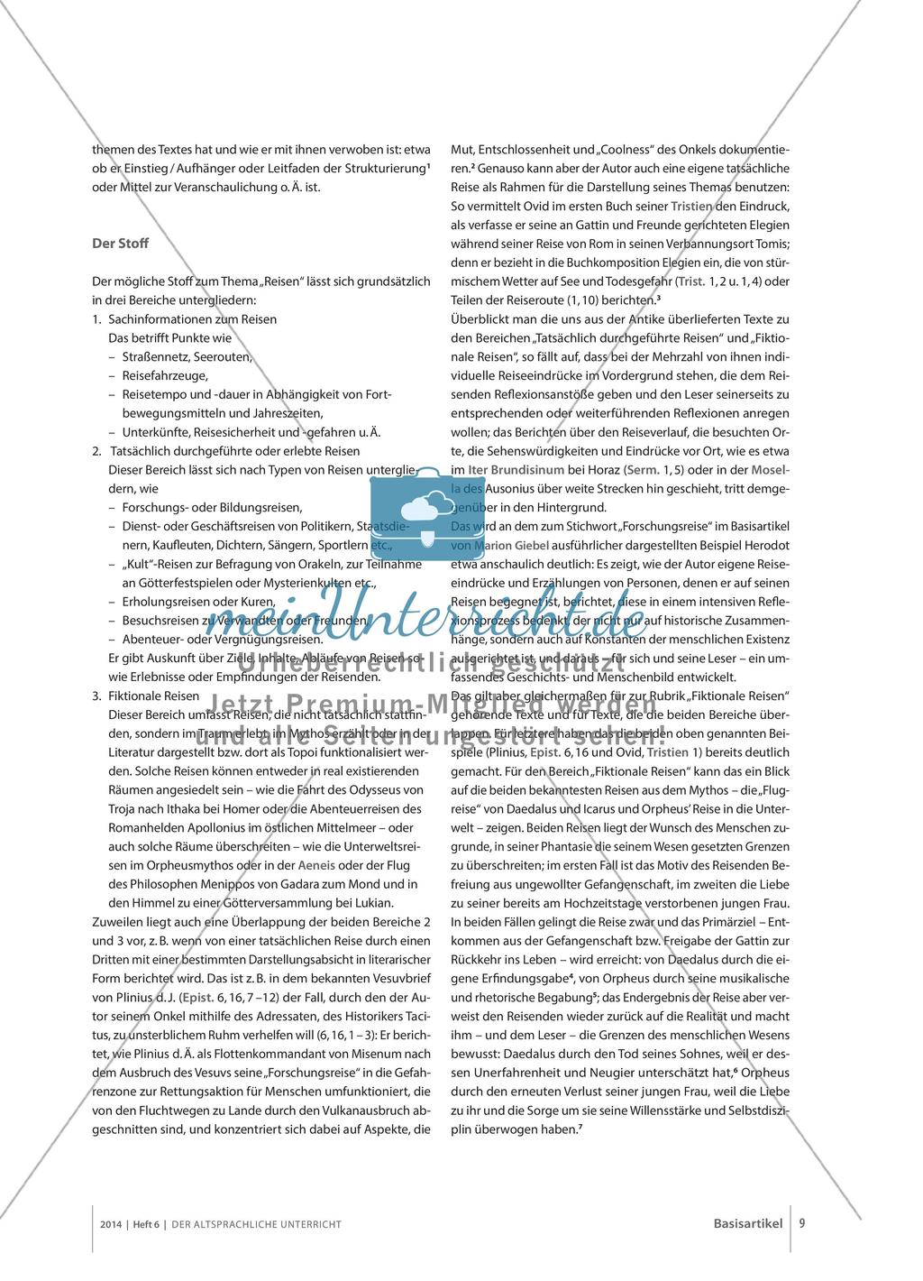 „Reisen“ im altsprachlichen Unterricht Preview 2