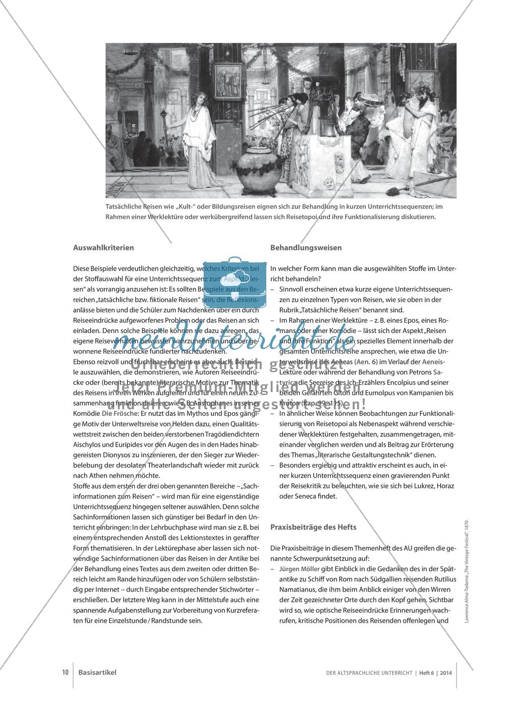 „Reisen“ im altsprachlichen Unterricht Preview 3