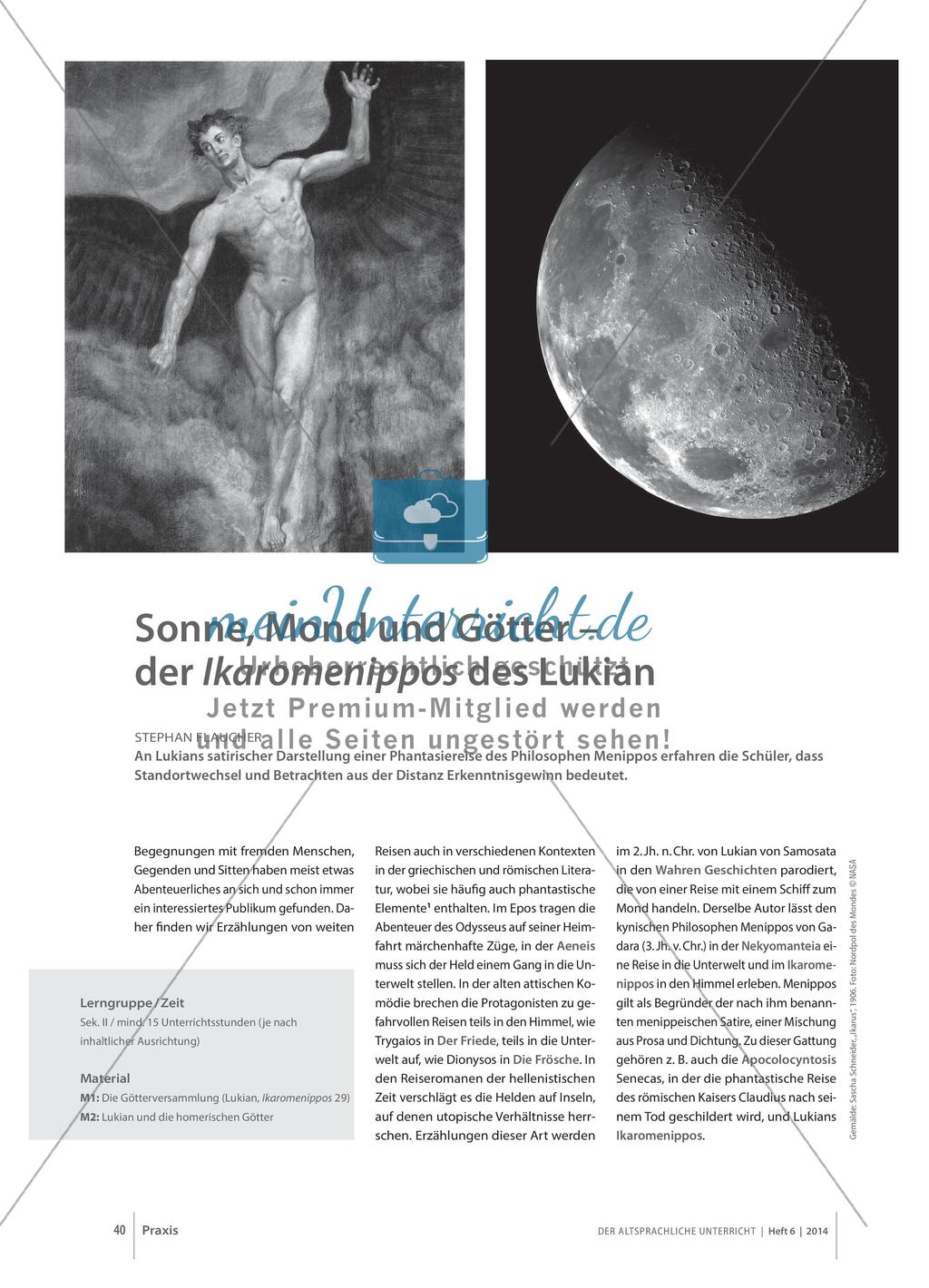 Sonne, Mond und Götter – der Ikaromenippos des Lukian Preview 1