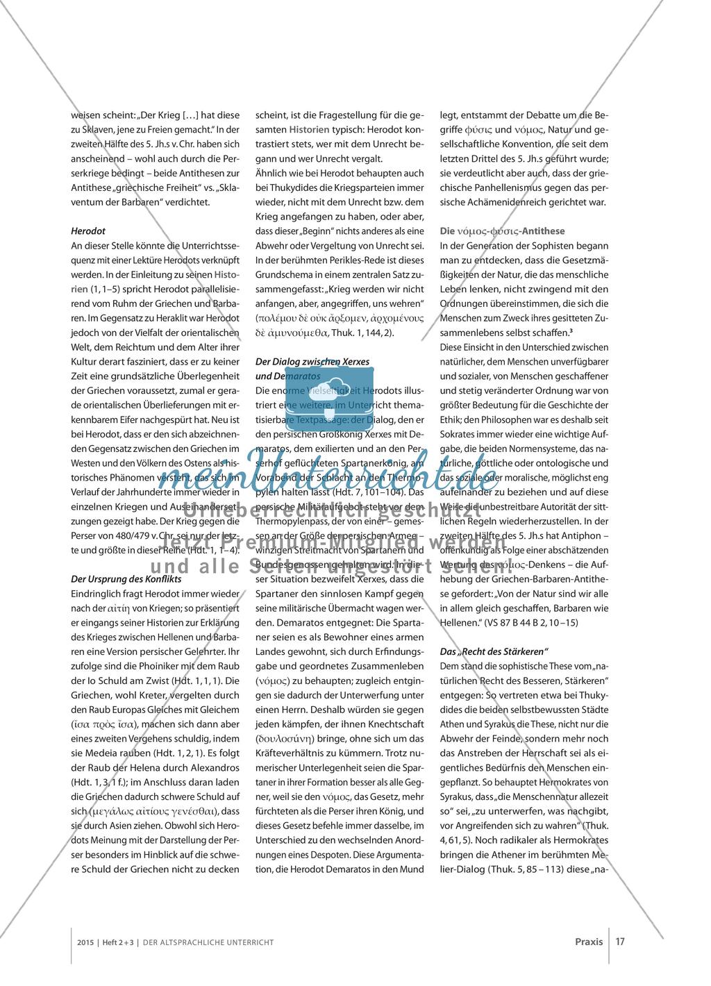Der gerechte Kampf gegen die Barbaren - Zur griechischen Theorie des πόλεμος φύσει δίκαιος Preview 4