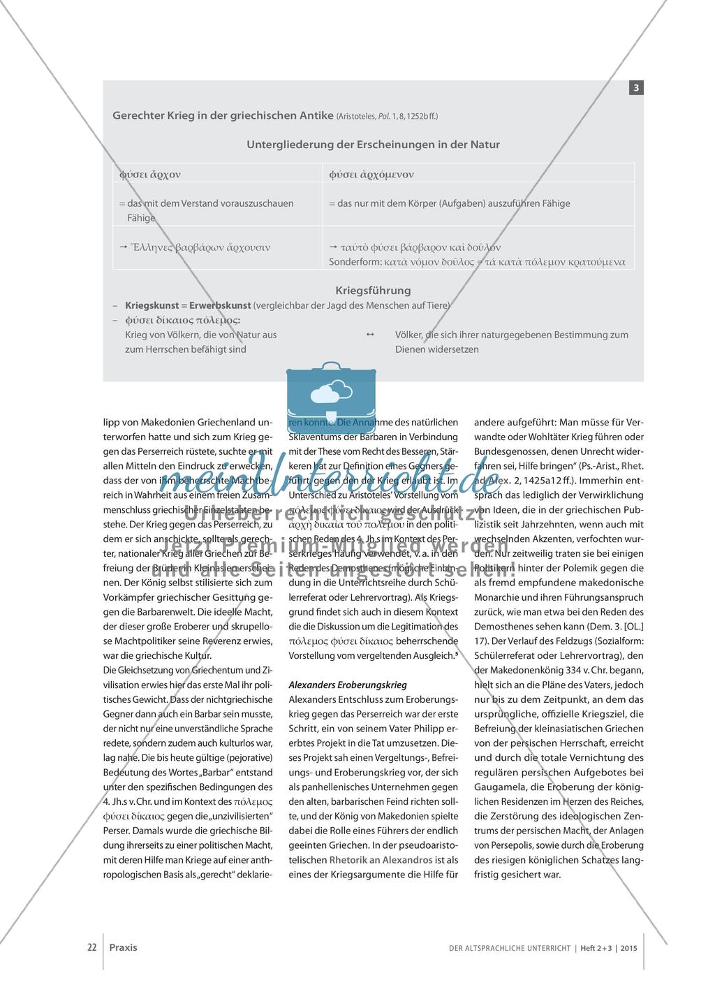 Der gerechte Kampf gegen die Barbaren - Zur griechischen Theorie des πόλεμος φύσει δίκαιος Preview 9