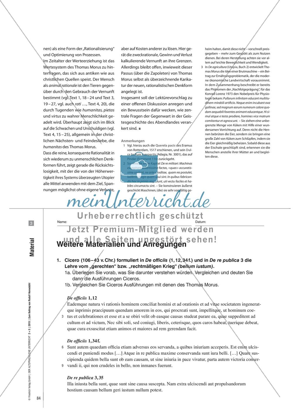 Krieg und Frieden in der Utopia des Thomas Morus Preview 5