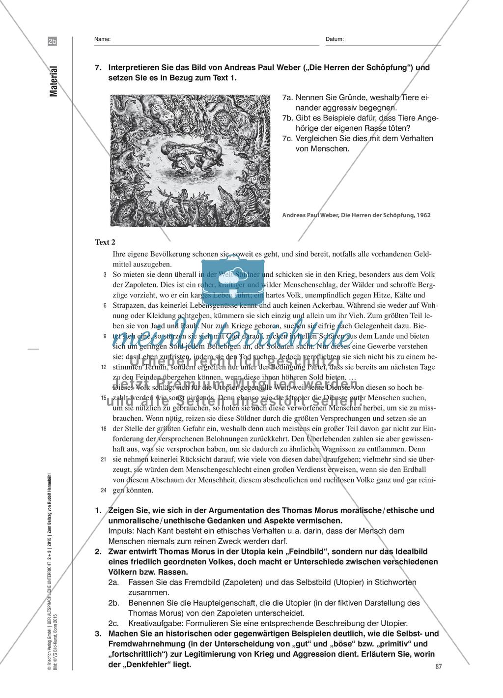 Krieg und Frieden in der Utopia des Thomas Morus Preview 8