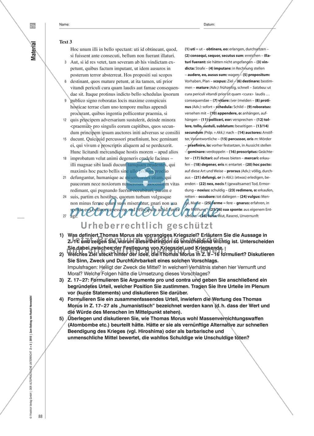 Krieg und Frieden in der Utopia des Thomas Morus Preview 9