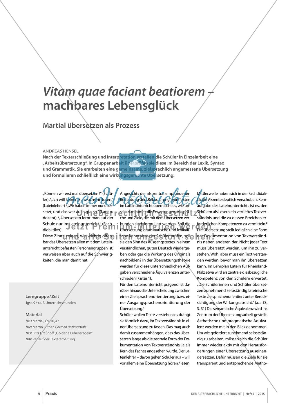 Übersetzung von Martial als Prozess Preview 1