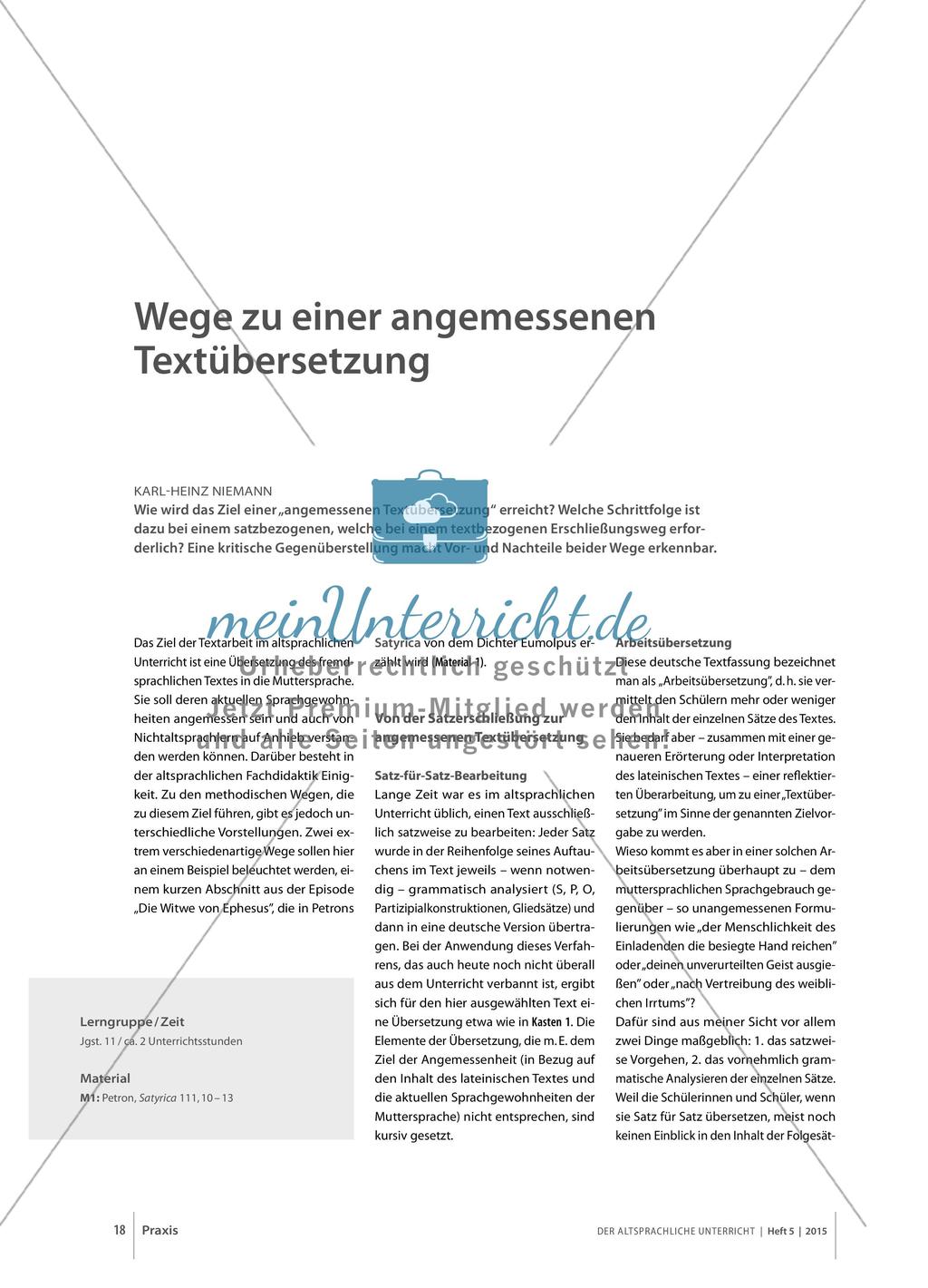 Wege zu einer angemessenen Textübersetzung Preview 1
