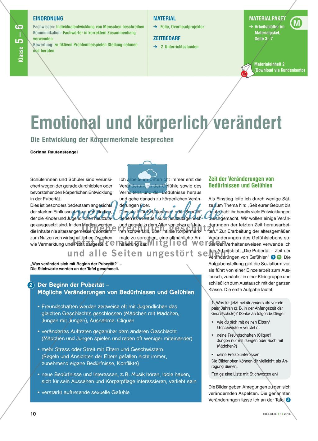 Emotional und körperlich verändert - Die Entwicklung der Körpermerkmale besprechen Preview 1
