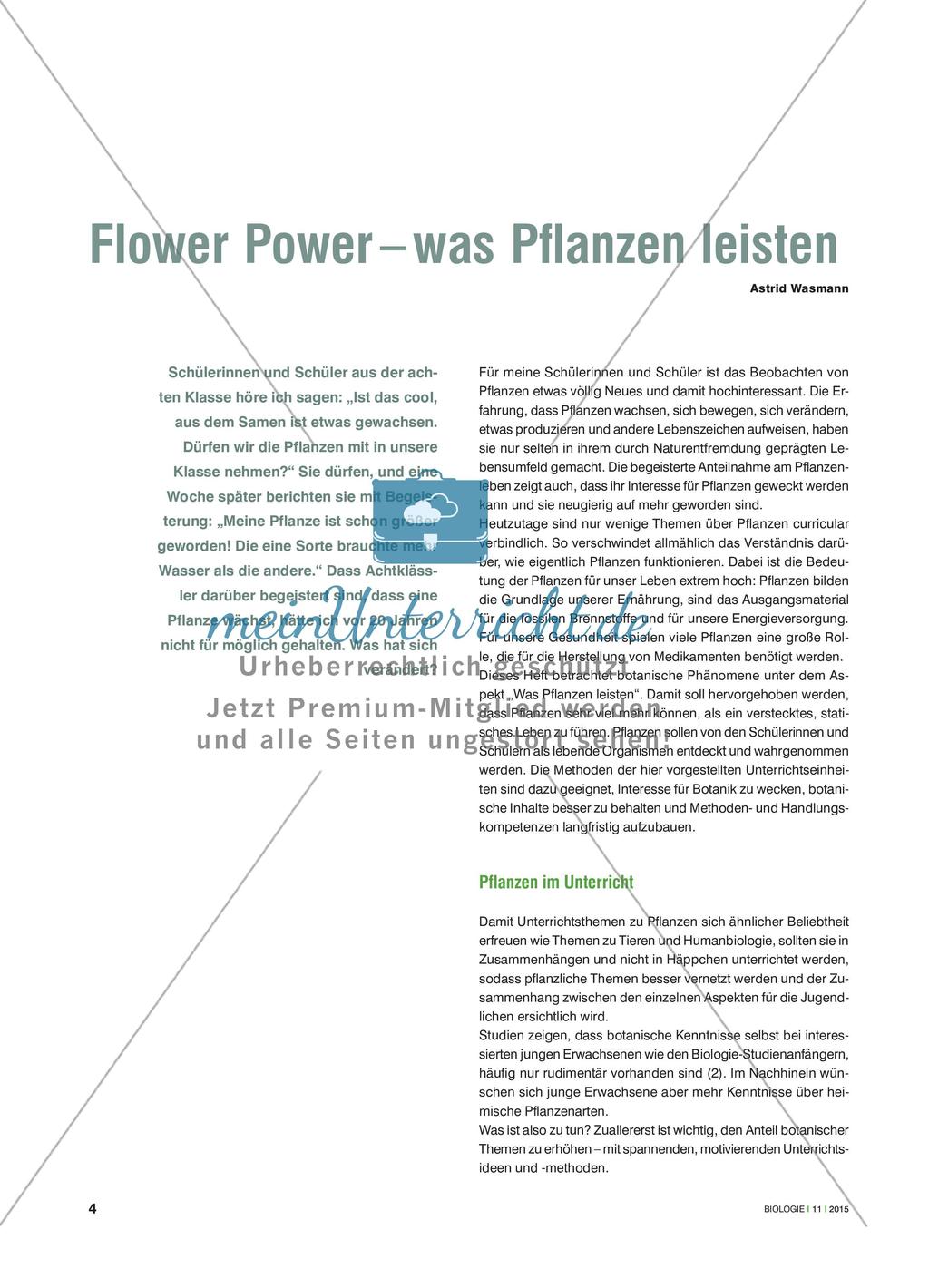 Flower Power – was Pflanzen leisten Preview 1