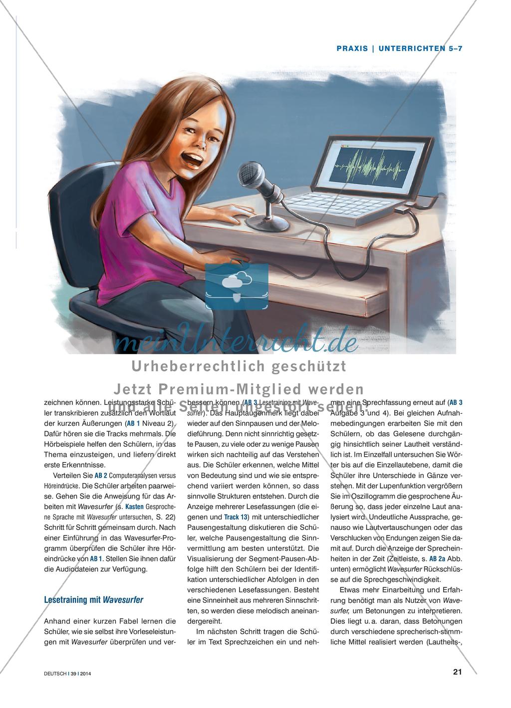 Fast wie im Kriminallabor - Untersuchung von Stimme und Sprechweise mit Wavesurfer Preview 2