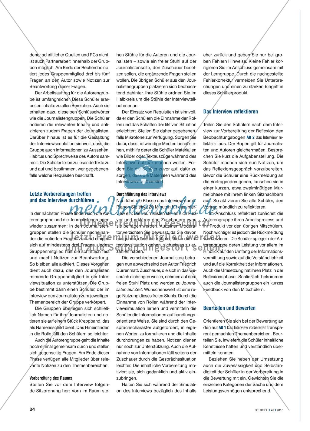 Autorenbiografie mal anders - Ein Interview mit dem Autor simulieren Preview 3
