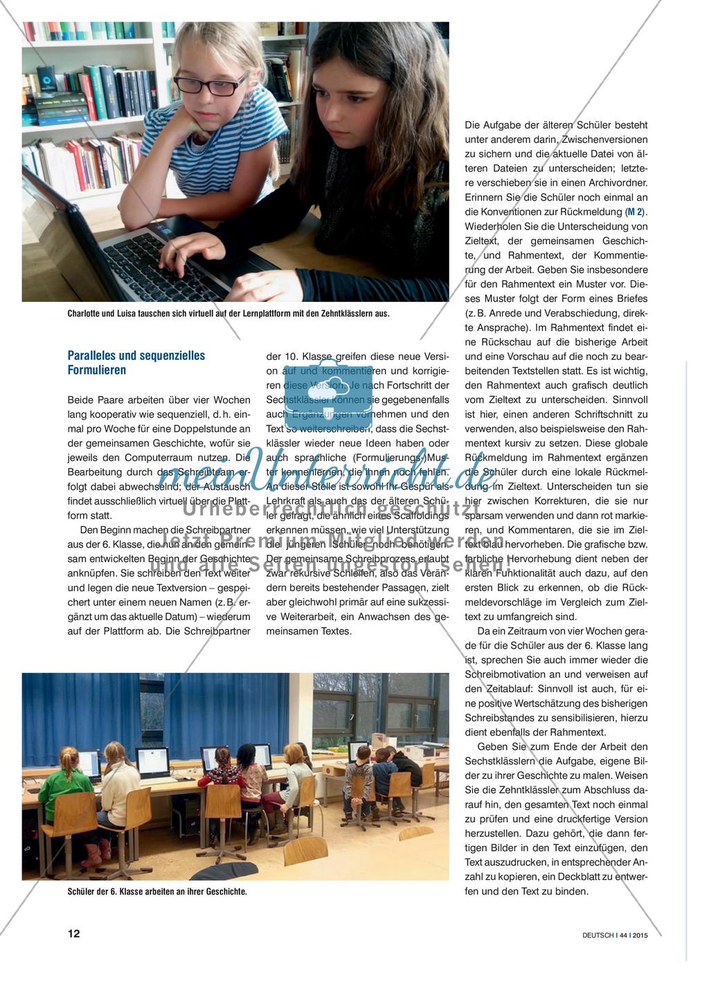 Kooperatives Schreiben über Klassengrenzen hinweg - Eine virtuelle Schreibkonferenz zwischen Klasse 6 und 10 durchführen Preview 4