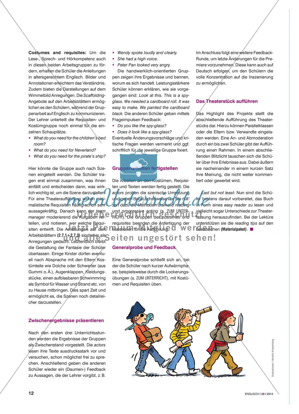 Peter Pan – Put it on stage!: Einen dramatischen Text spielerisch umsetzen Preview 5