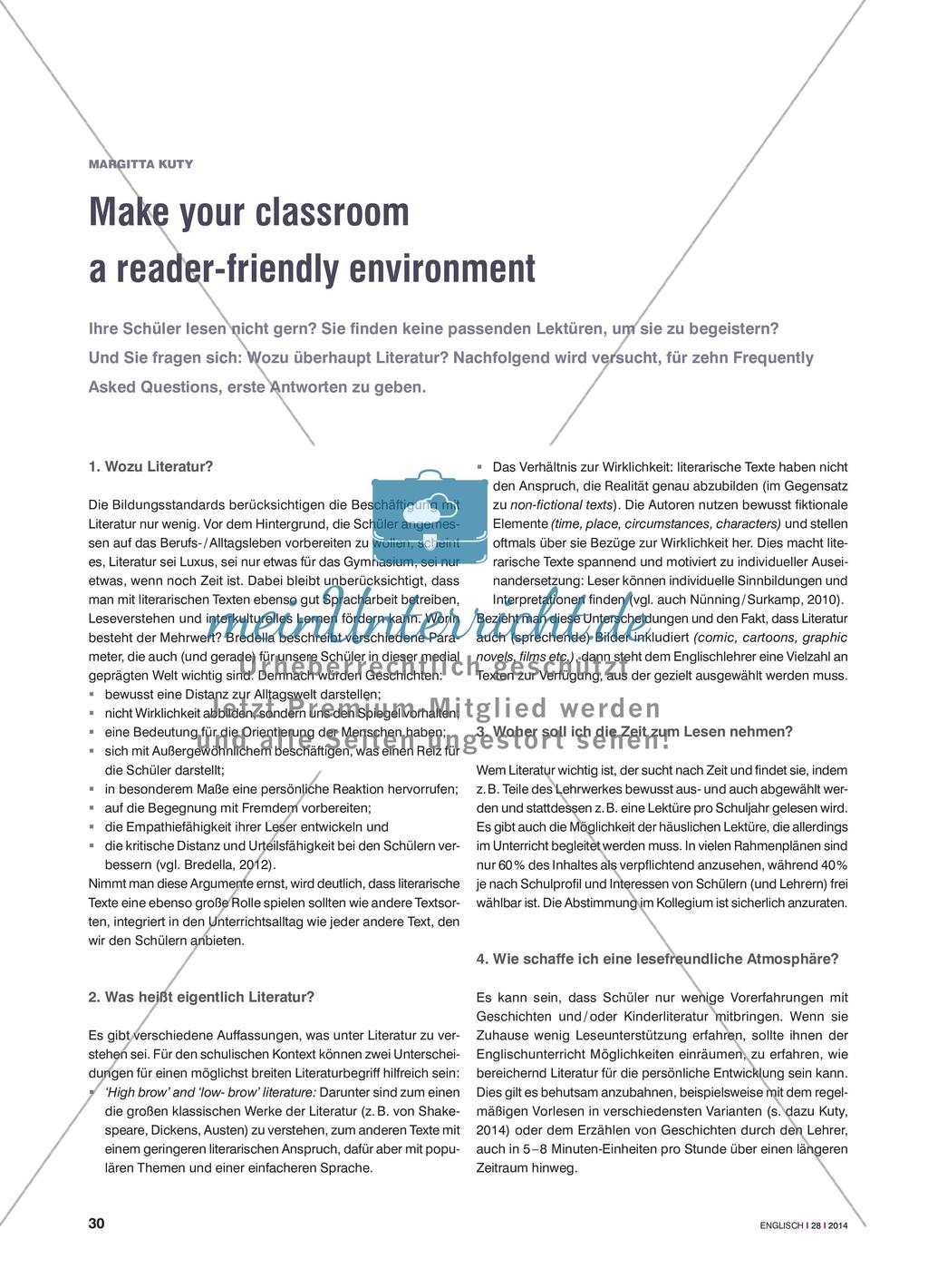 Make your classroom a reader-friendly environment Preview 1