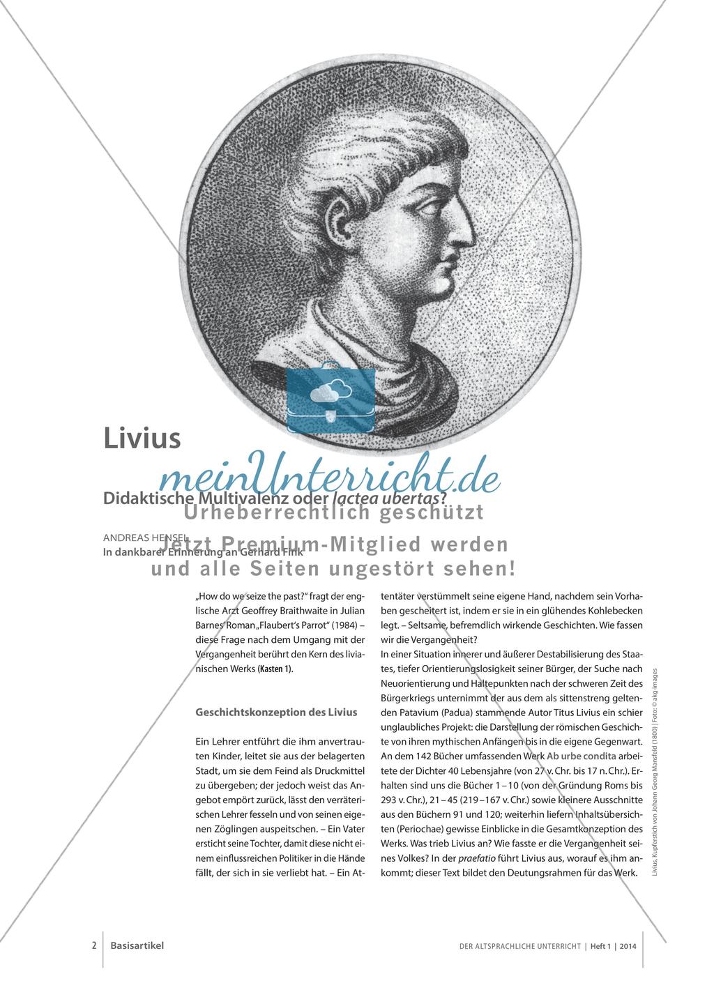 Livius: Didaktische Multivalenz oder lactea ubertas? Preview 1
