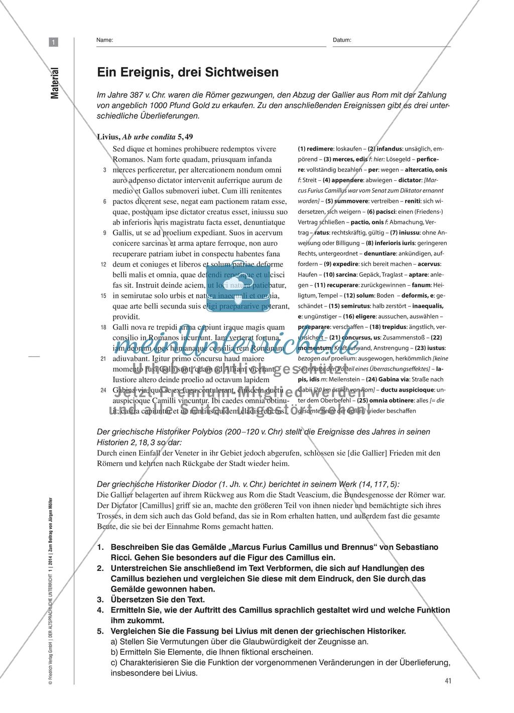 Livius: Die Camillus-Darstellung als Kommentar zur Errichtung des Prinzipats Preview 6