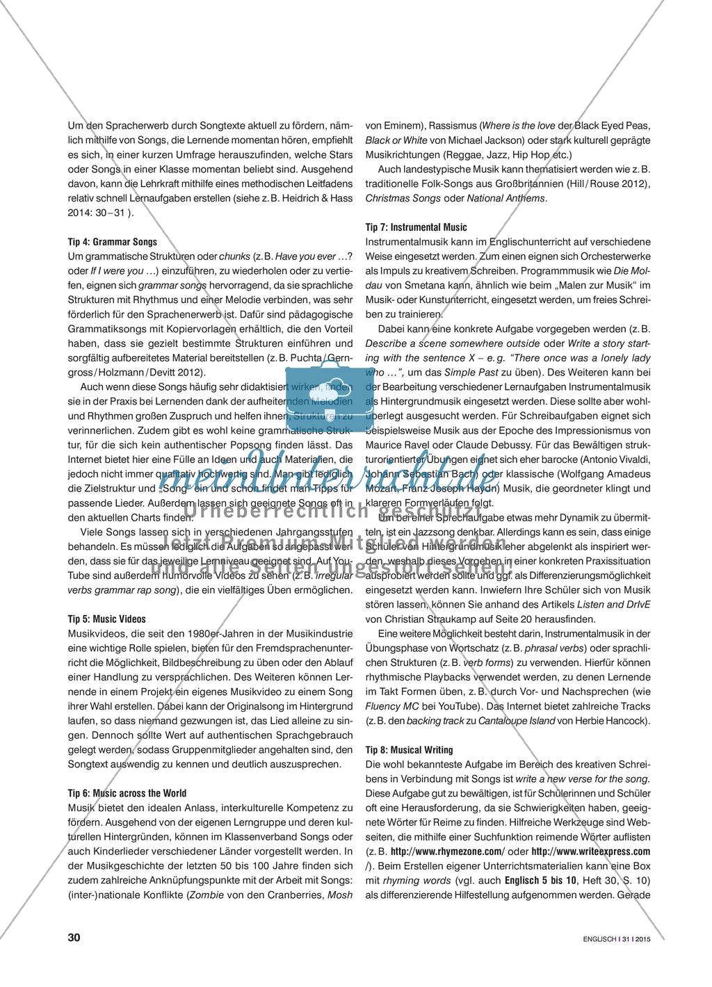 Music and CLIL – Potenziale für inhaltsorientiertes Englischlernen mit Musik Preview 3