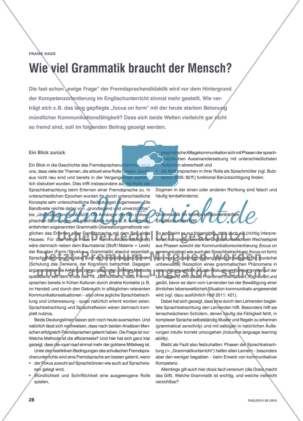 Wie viel Grammatik braucht der Mensch? Preview 1