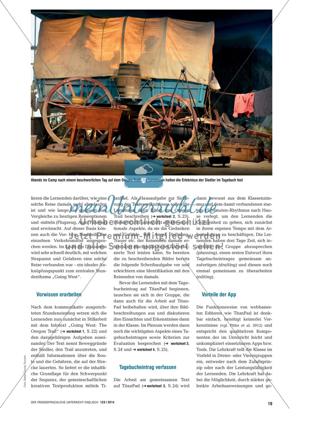 A Day on the Oregon Trail - Tagebucheinträge mit TitanPad verfassen Preview 2