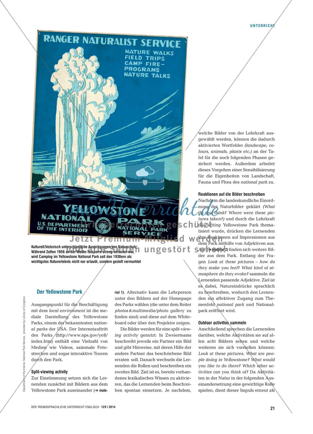 Zelten verboten? - Amerikanische national parks mit deutschen nationalparks vergleichen Preview 2