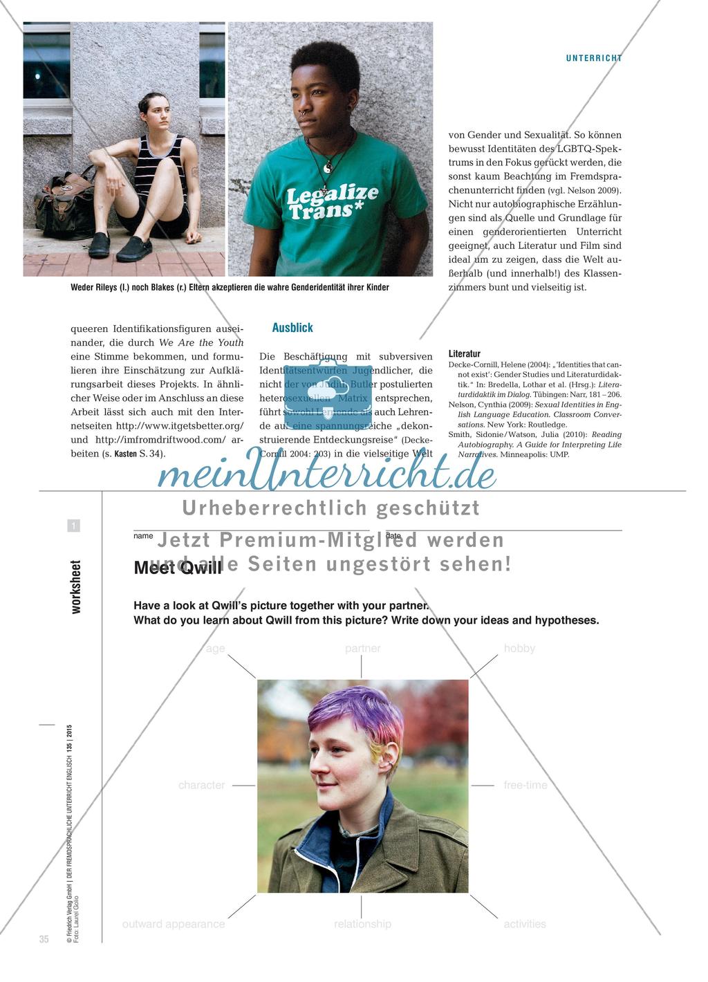 “I identify as queer” - Mit queer autobiographical narratives Identitätsentwürfe erkunden Preview 4