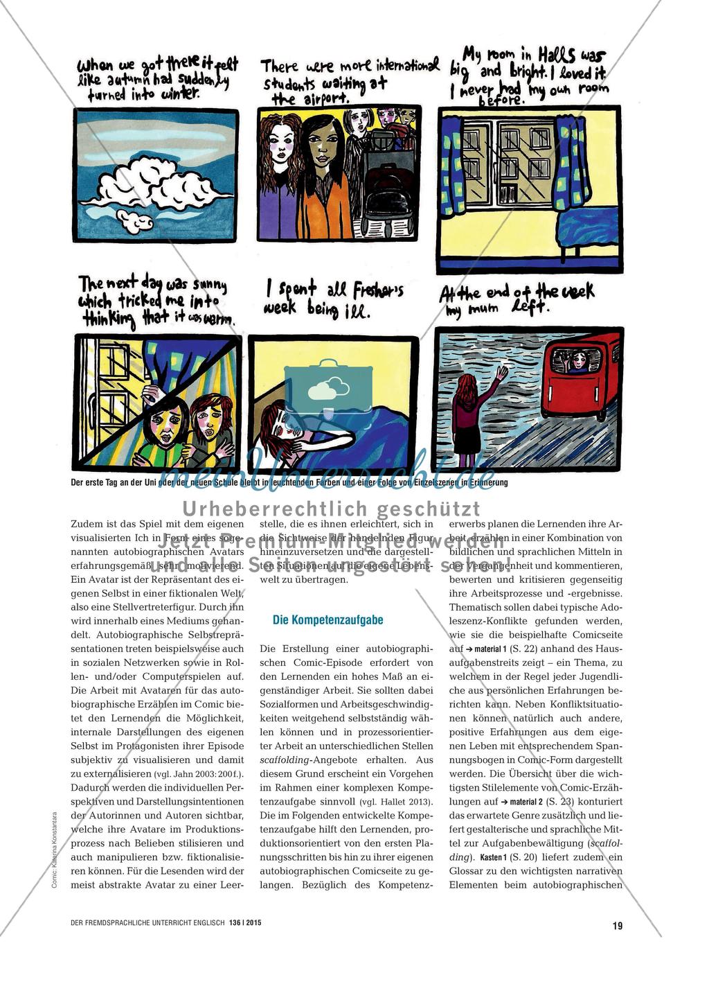 My Life in Seven Panels - Eine autobiographische Erzählung in Bild- und Textform gestalten Preview 2