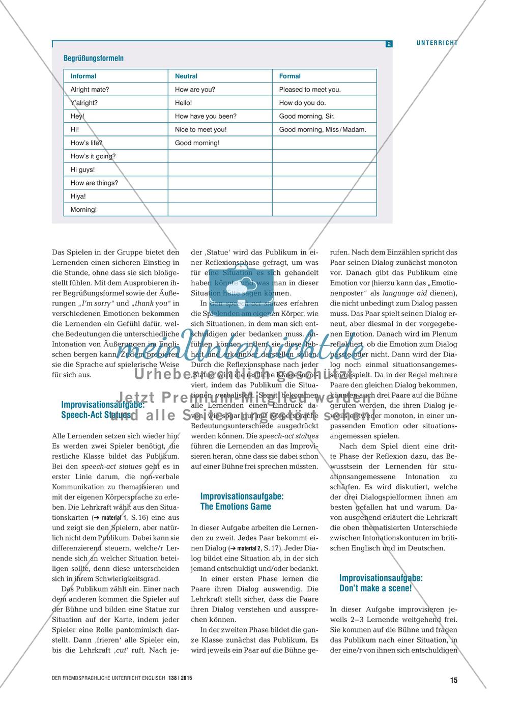 100 Ways to Say “I’m sorry” - Mit Improvisationsaufgaben pragmatic competence fördern Preview 4