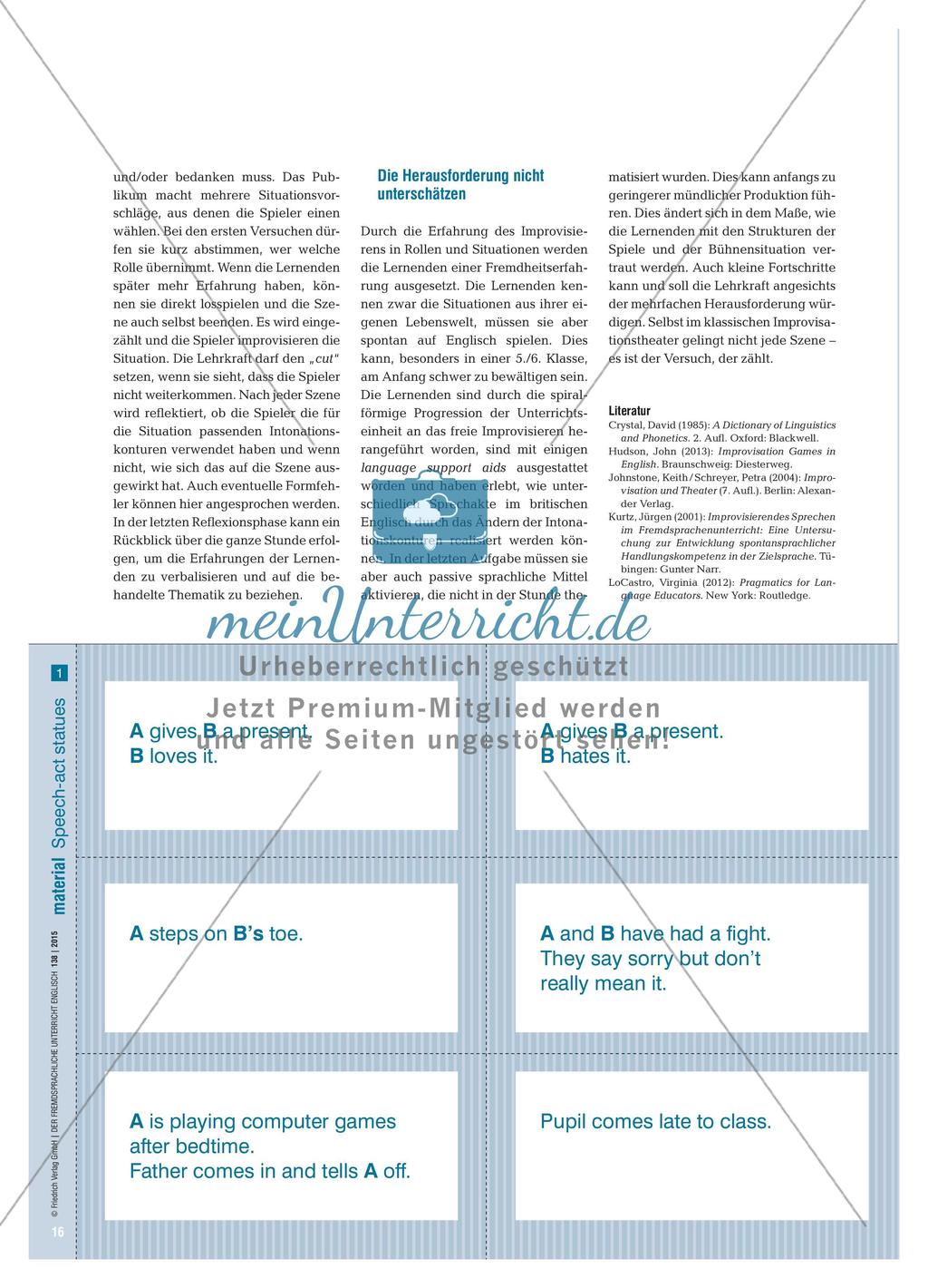 100 Ways to Say “I’m sorry” - Mit Improvisationsaufgaben pragmatic competence fördern Preview 5