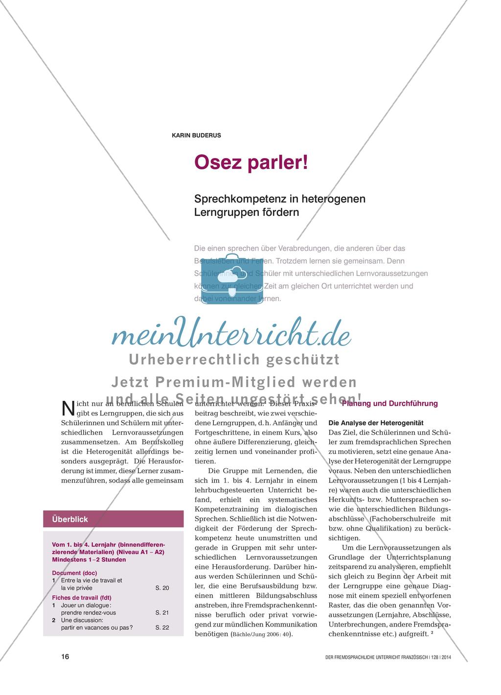 Förderung der Sprechkompetenz Preview 1