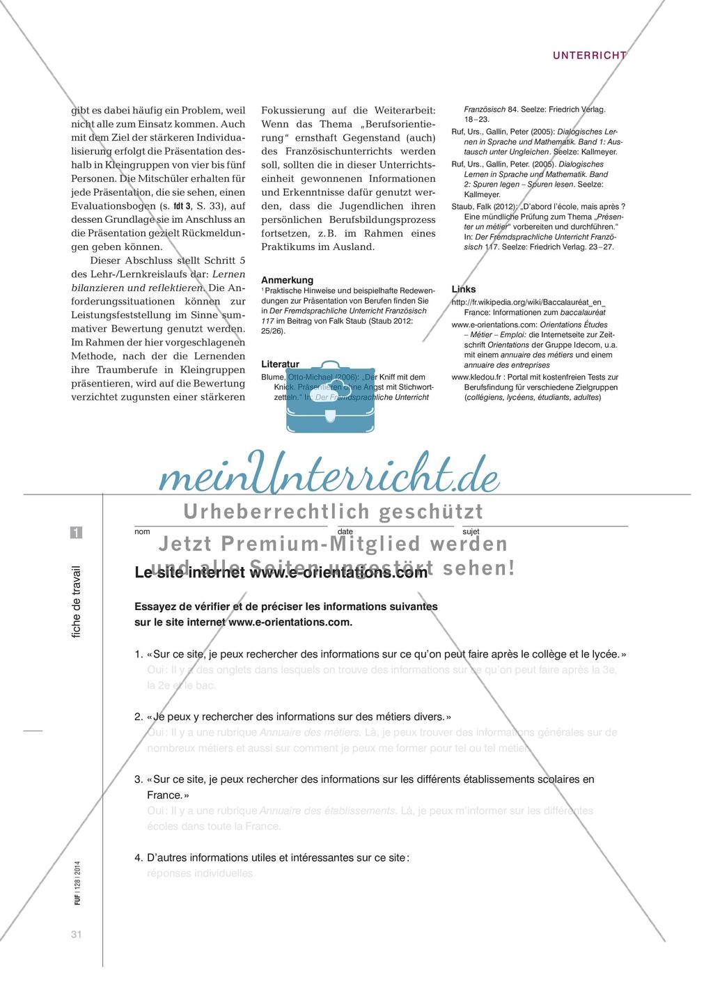 Lehr-/Lernkreislauf: Berufswahl Preview 4