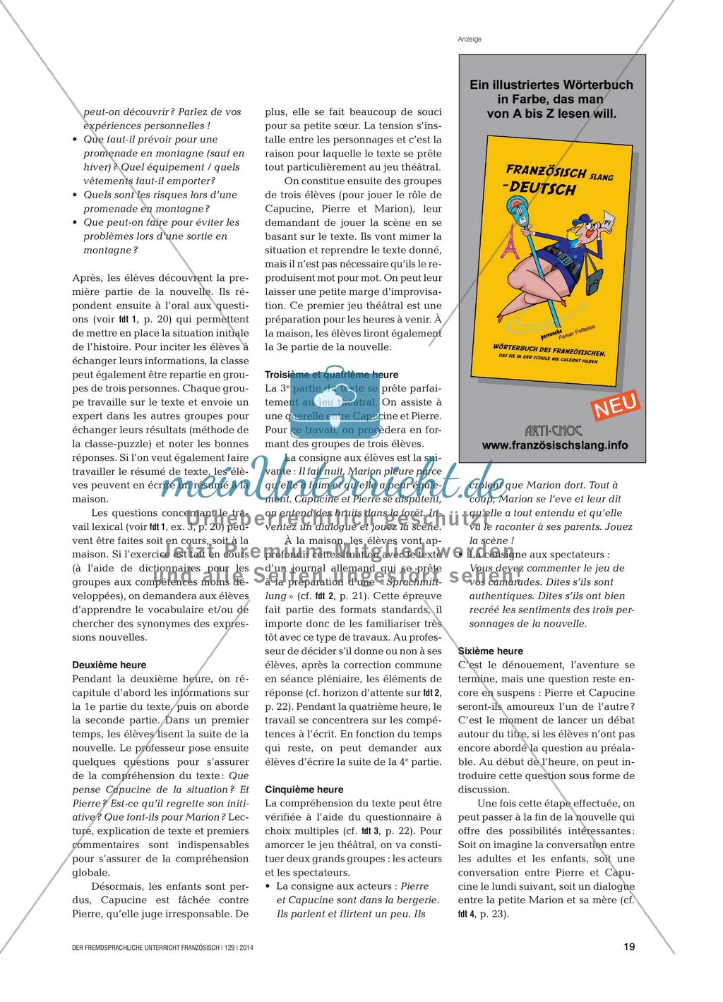 Sprechtraining anhand einer Kurzgeschichte Preview 3