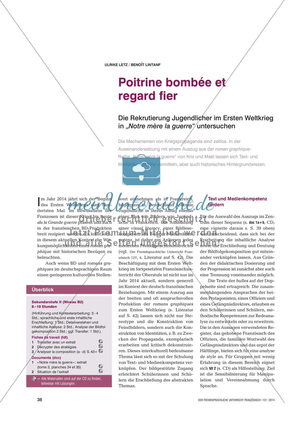Roman graphique: Erster Weltkrieg Preview 1