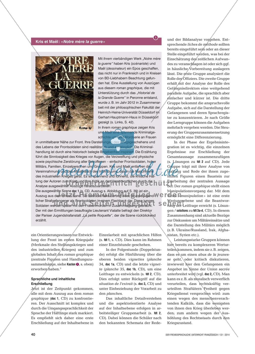 Roman graphique: Erster Weltkrieg Preview 3