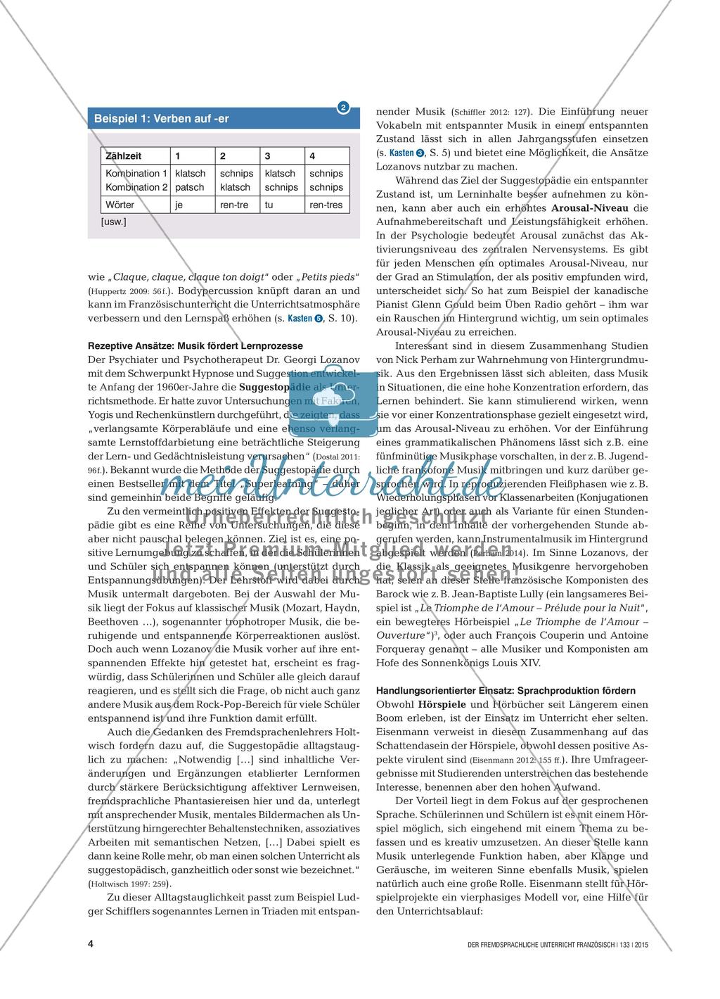 Musik im Französischunterricht Preview 3
