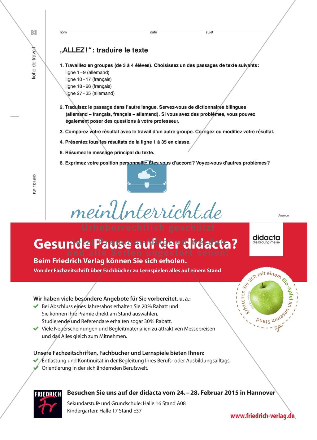 Liederarbeitung: